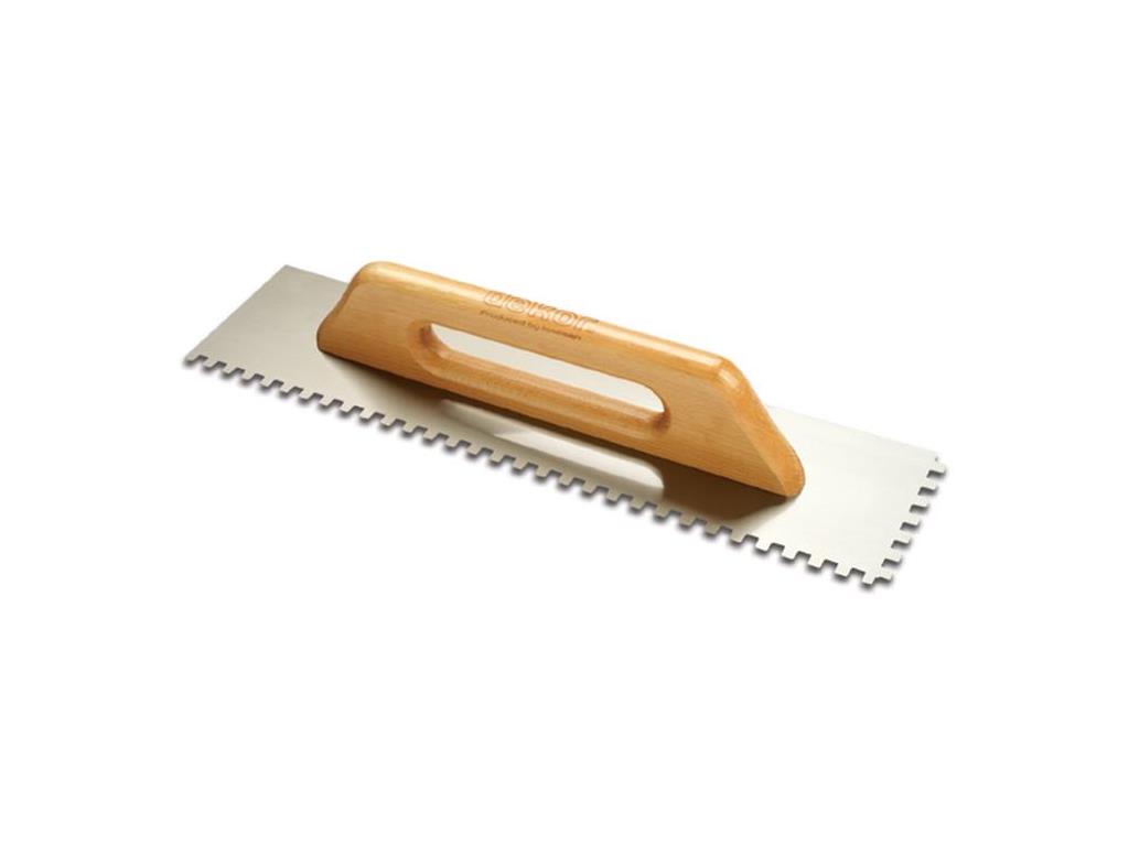 Ceramic Trowel with Square Tooth, Wooden Handle